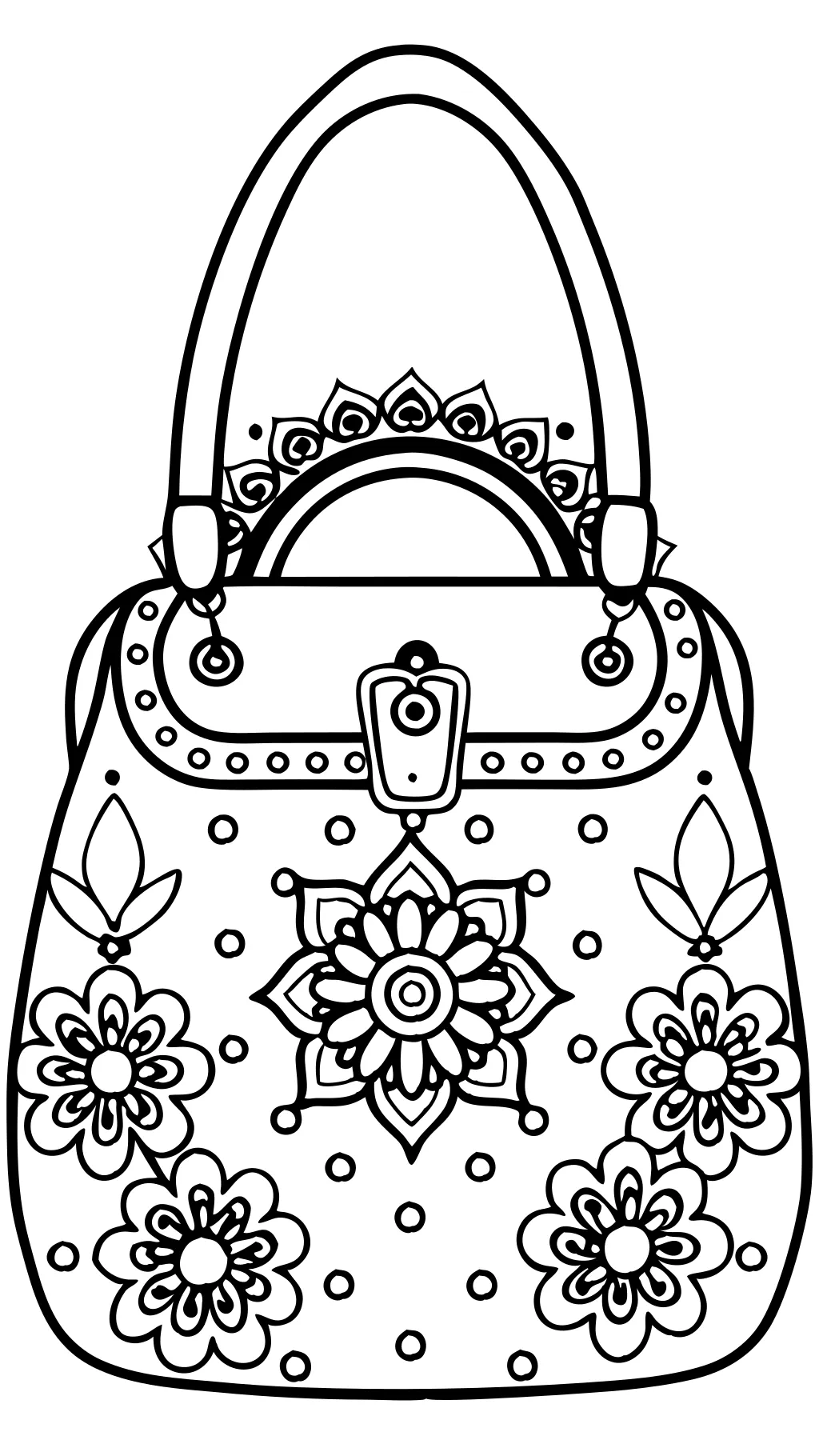 coloring pages purse